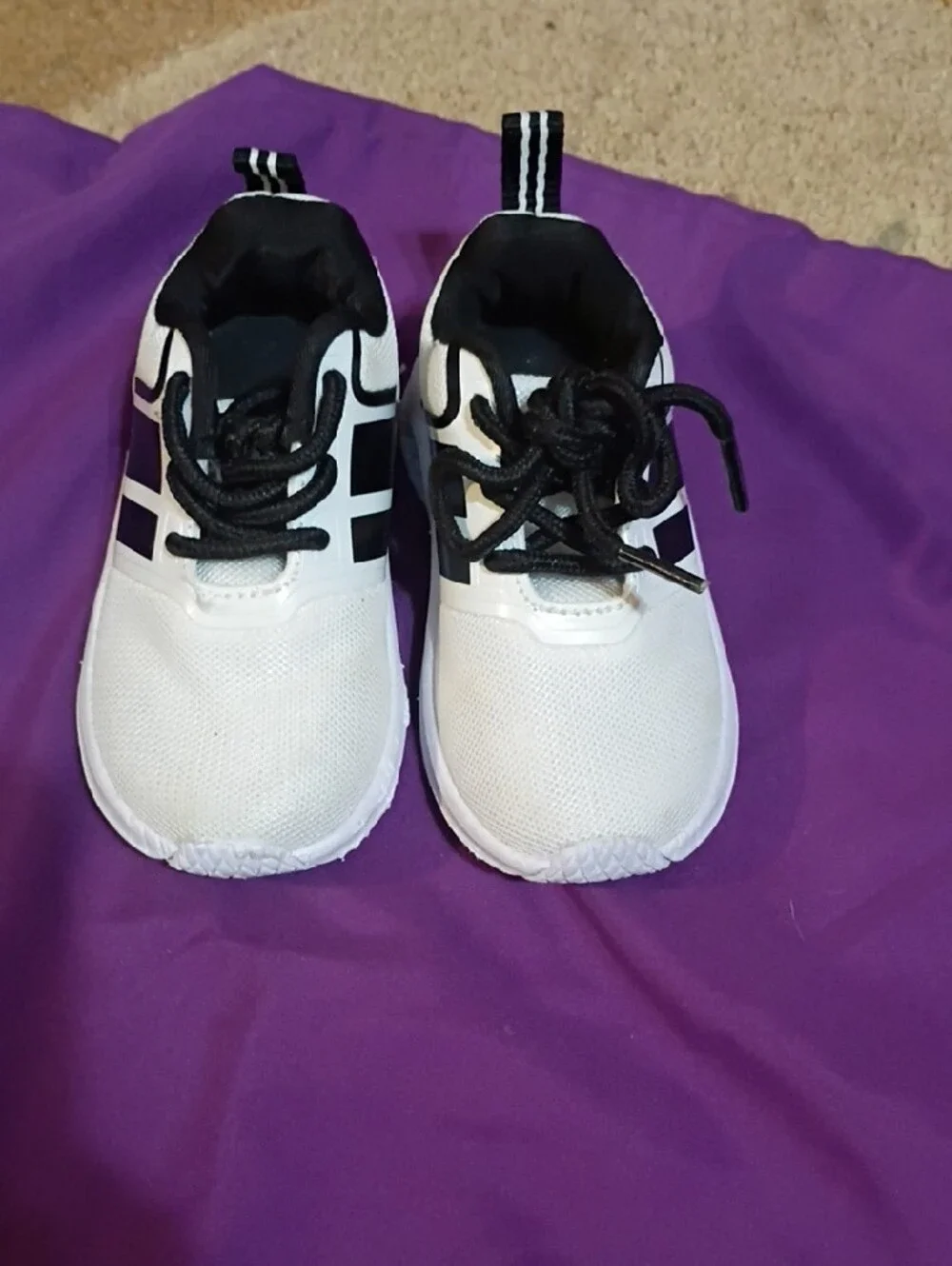 Nautica Kids White and Black Mesh Athletic Sneakers